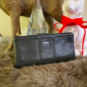 Fossil Wallet Sydney Cowhide leather Black